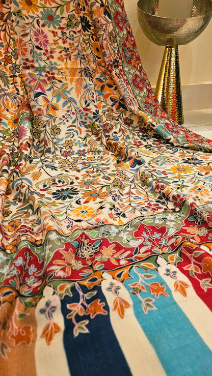 Reelkar embroidered: Pashmina