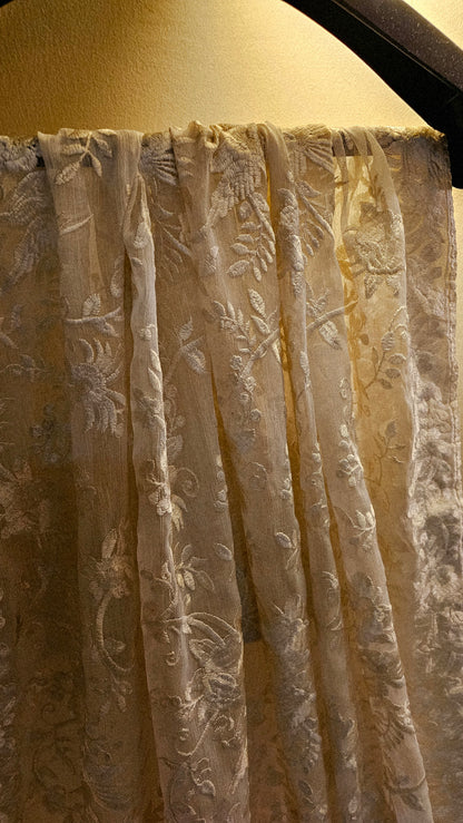 Georgete embroidered dupata