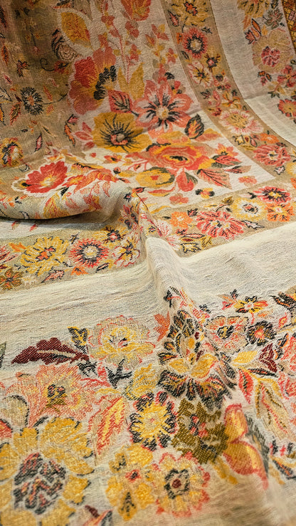 Reversible moonlight gandhara kaani: Pashmina