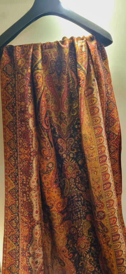 Reversible moonlight gandhara kaani shawl
