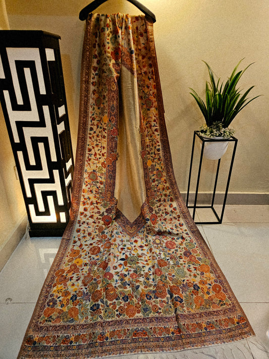 Silky moonlight kaani shawl/ dupata