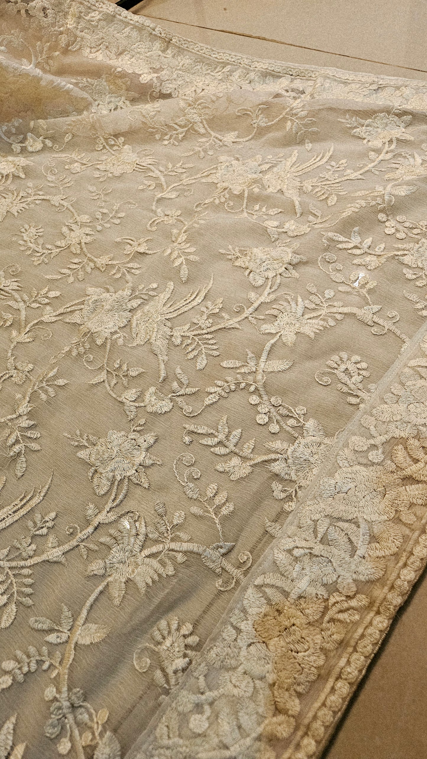 Georgete embroidered dupata