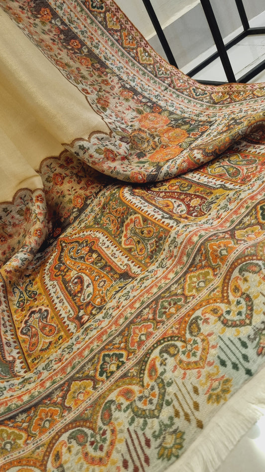 Gandhara moonlight pashmina kaani shawl