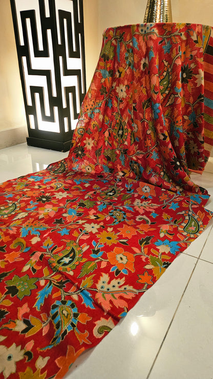 Kalamkar minishawl: Pashmina