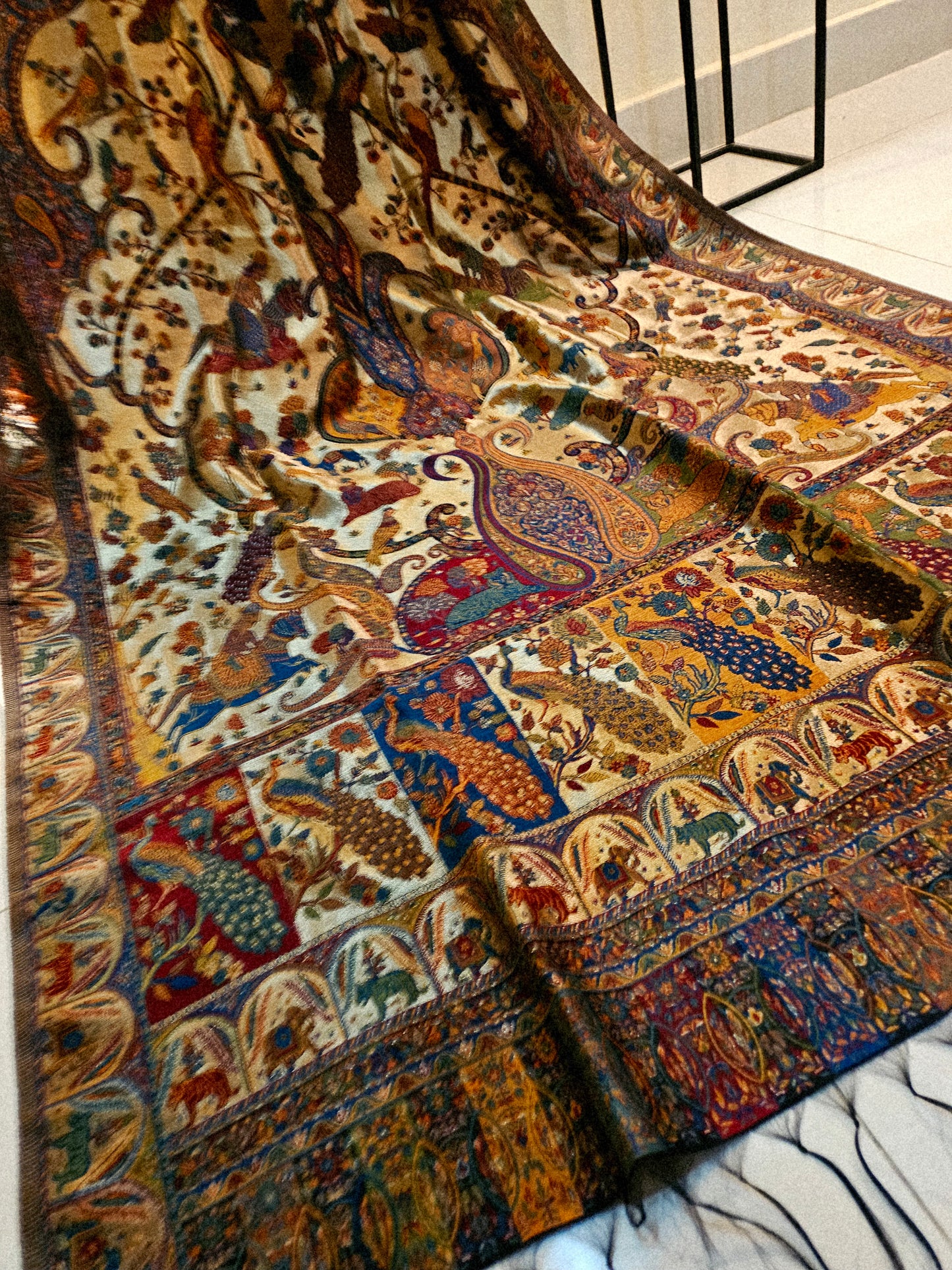 Moonlight silky kaani shawl/dupata