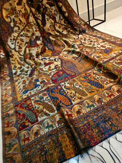 Moonlight silky kaani shawl/dupata