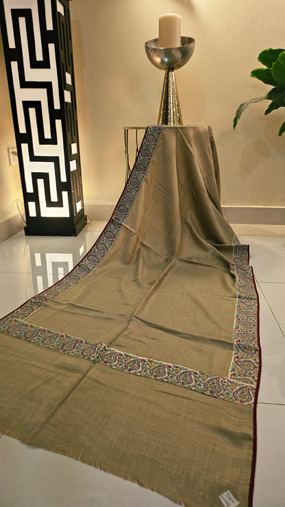 Kalamkar embroidered minishawl: pashmina