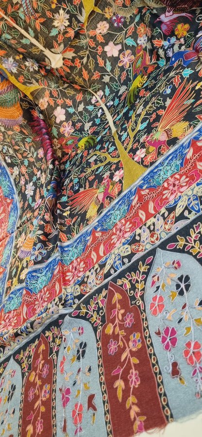Reelkar embroidered pashmina shawl