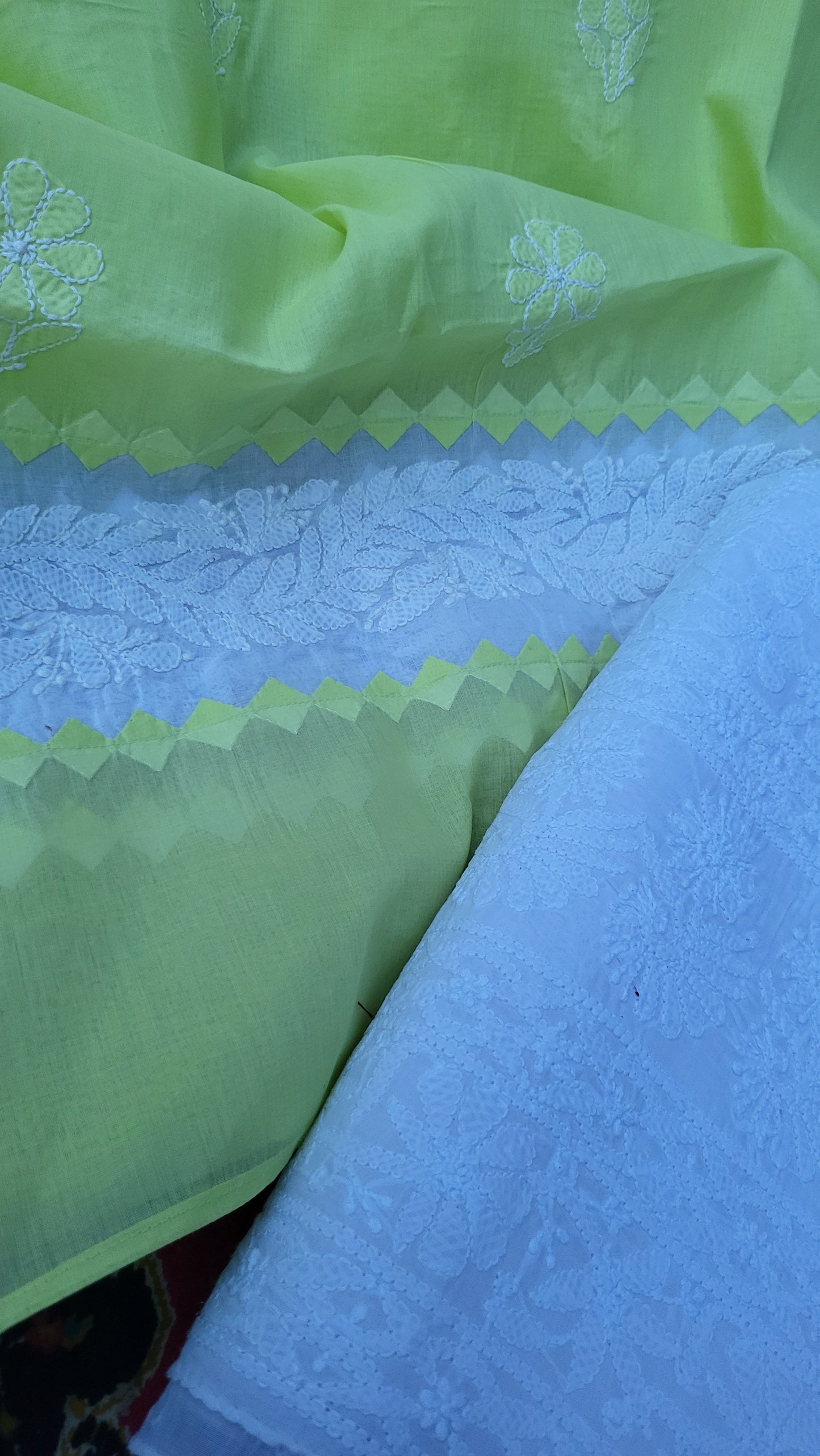 Chikankari combo : shirt dupata