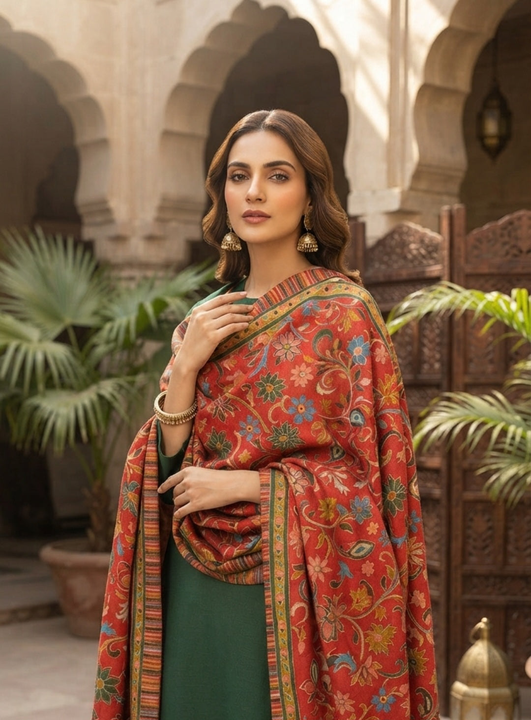Kalamkar embroidered: Pashmina