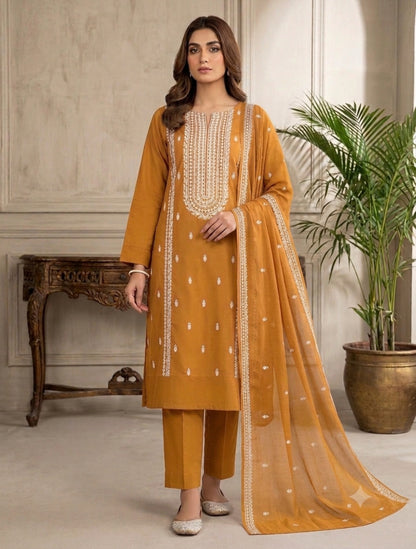 Lawn embroidered : Suit