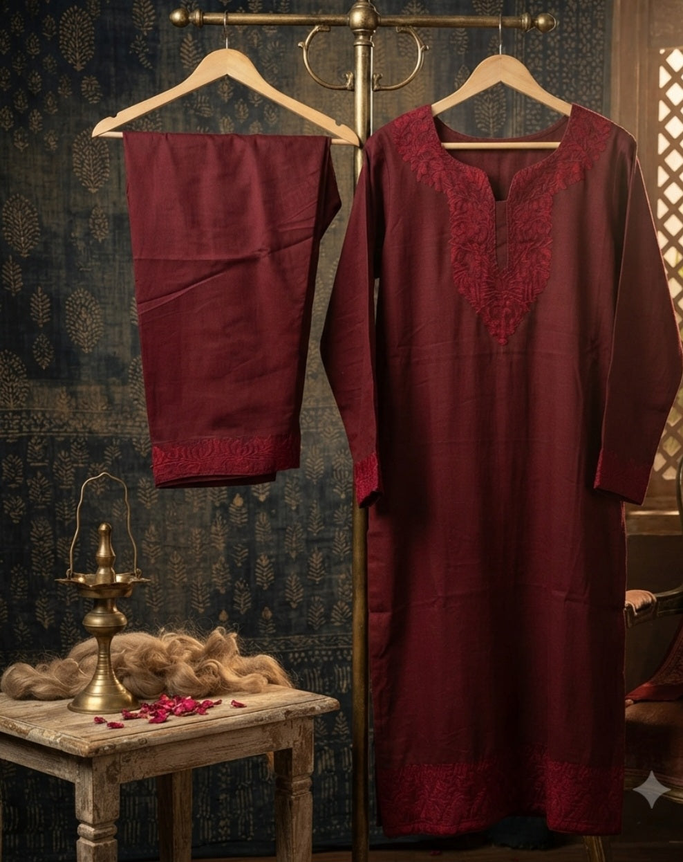 Embroidered pret: Pashmina
