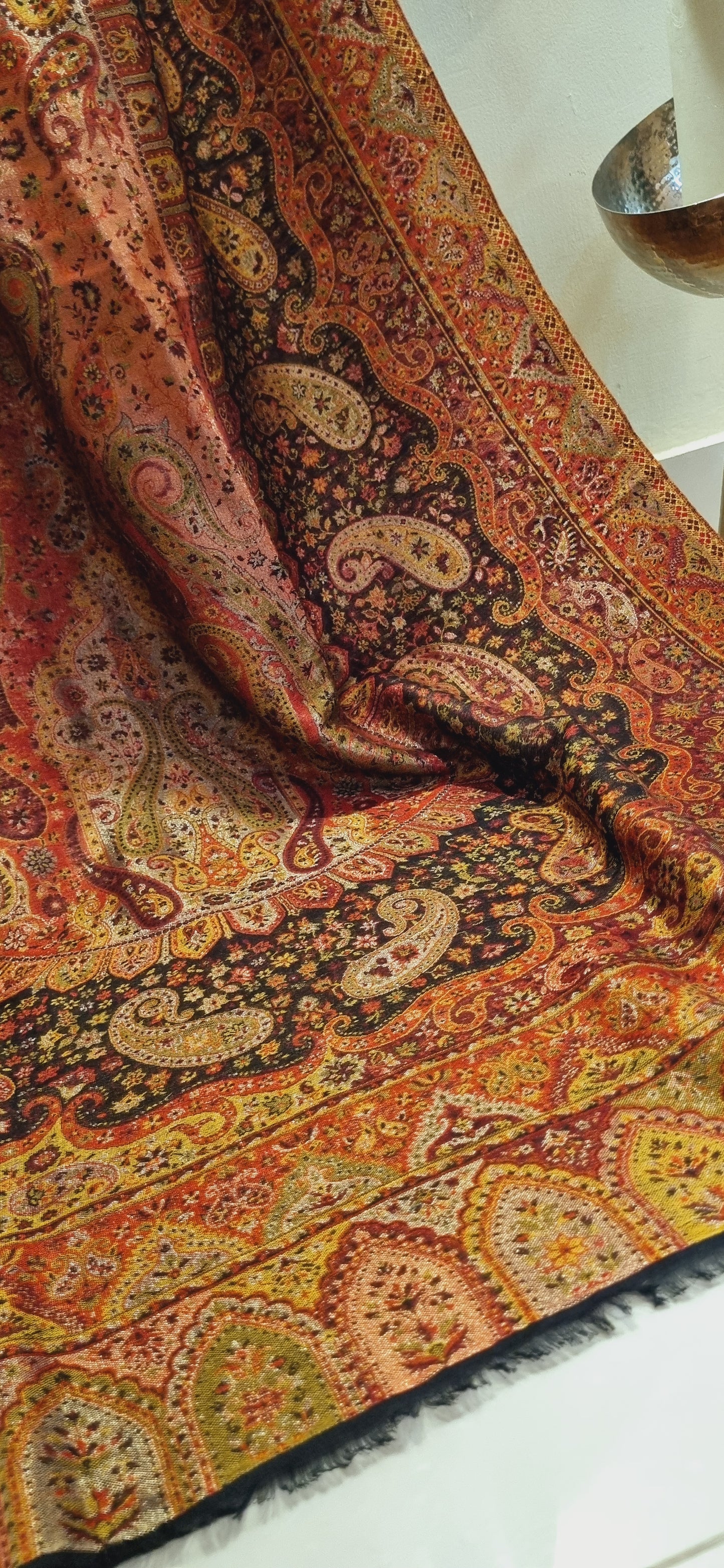 Reversible moonlight gandhara kaani shawl