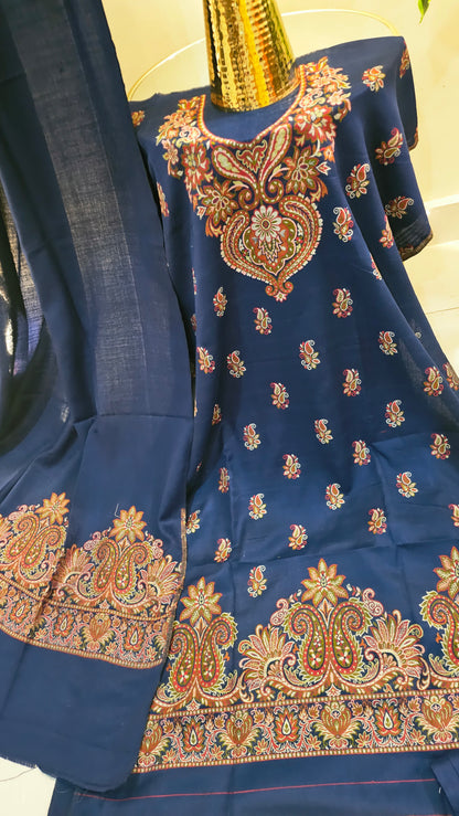 Kaani suit: Pashmina