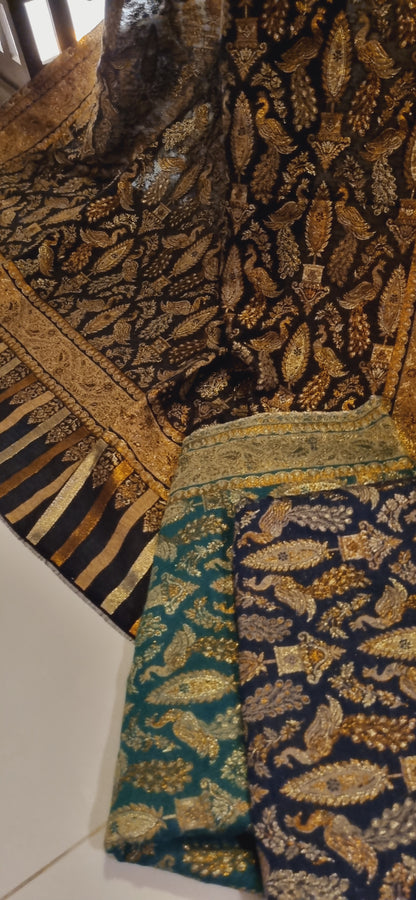 Peacock zaree kaani pashmina shawl