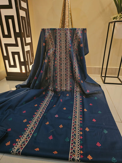 Lawn embroidered two piece