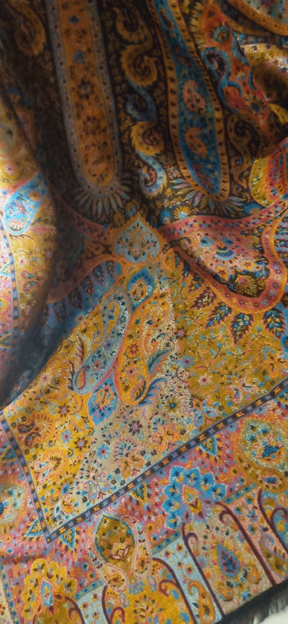 Reversible gandhara moonlight kaani shawl