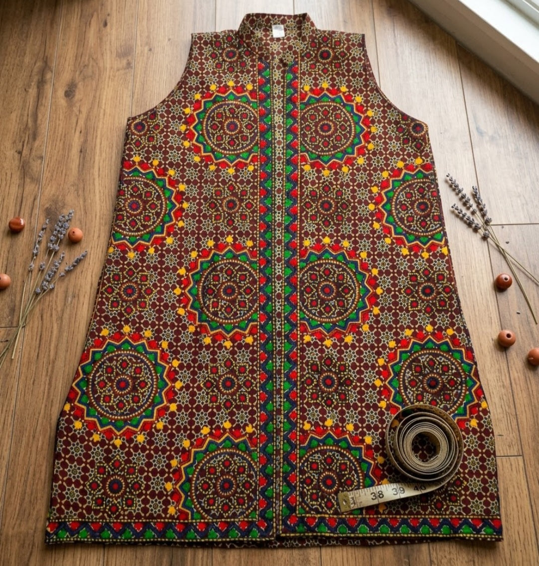 Ajrak jacket: cotton