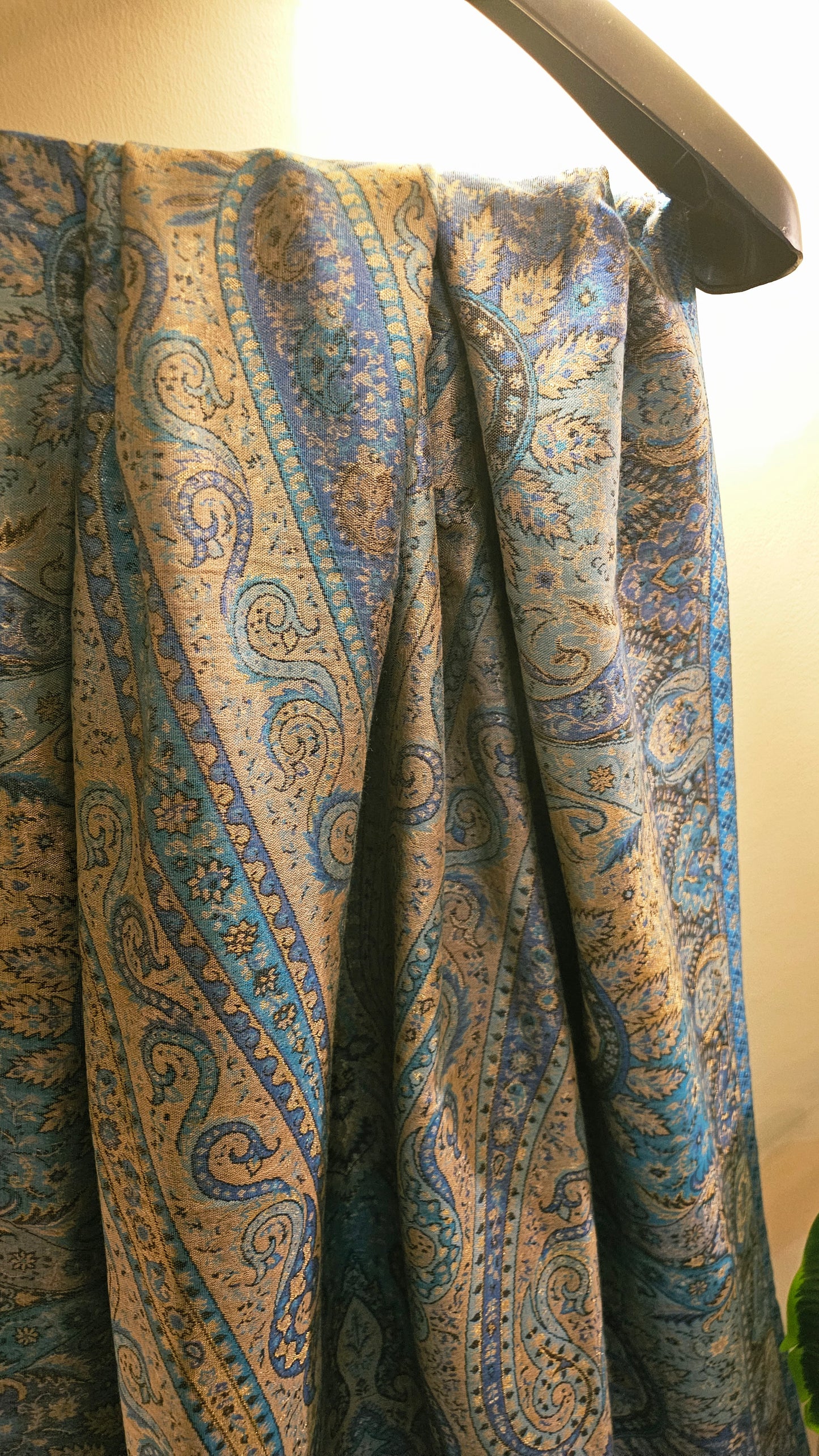 Moonlight reversible gandhara kaani: Pashmina