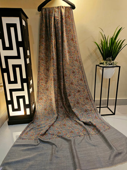 Papermachi embroidered reversible toosh shawl