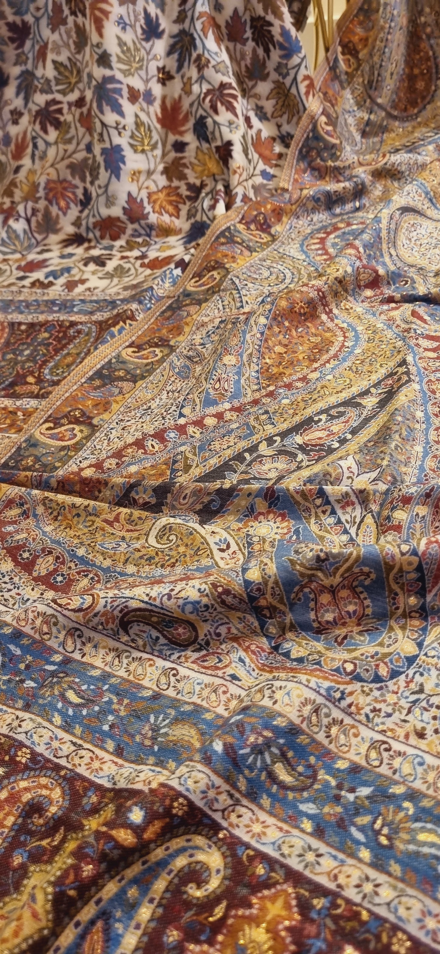 Three piece silk kaani suit