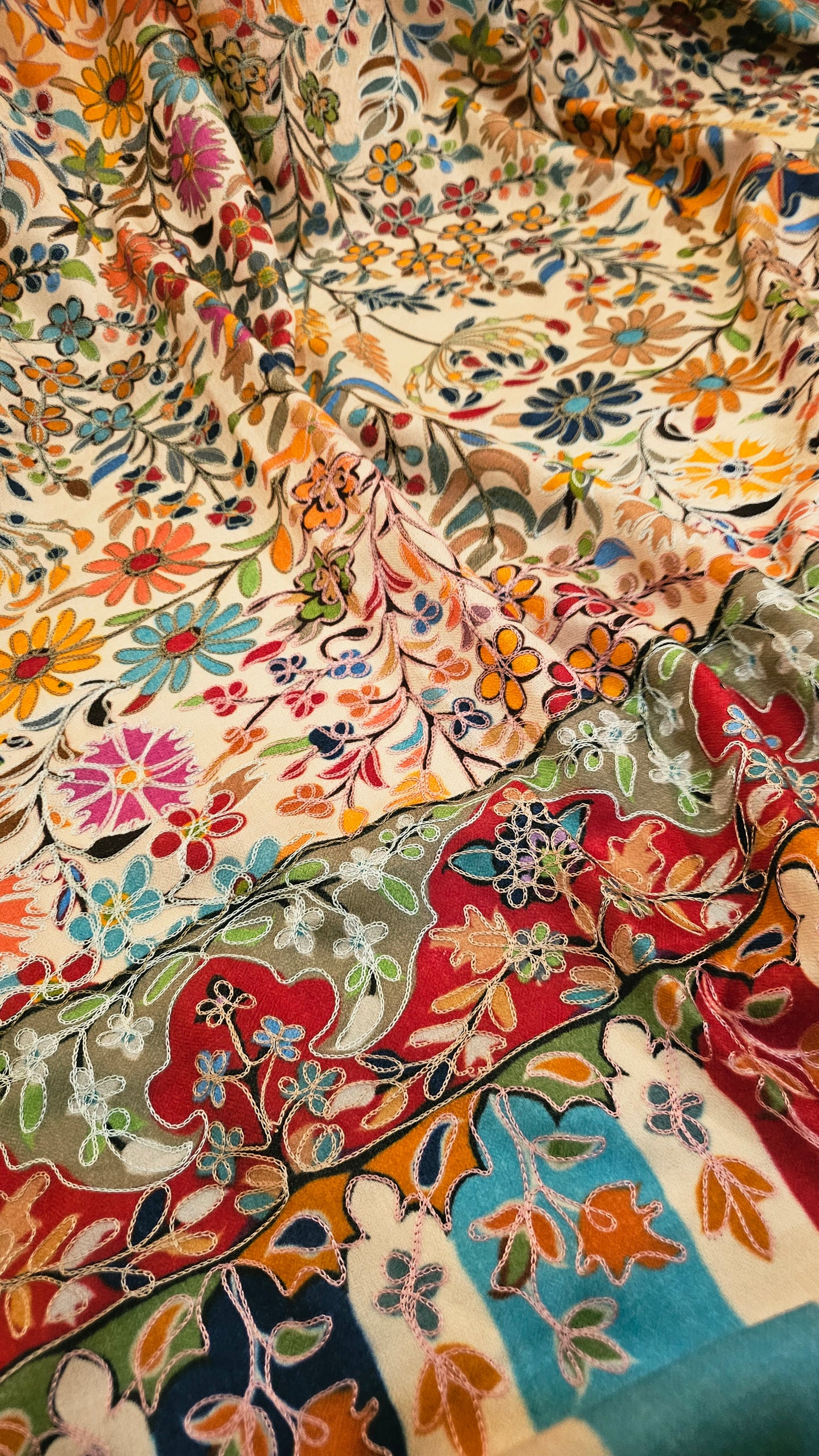 Reelkar embroidered: Pashmina