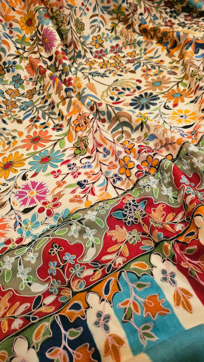 Reelkar embroidered: Pashmina
