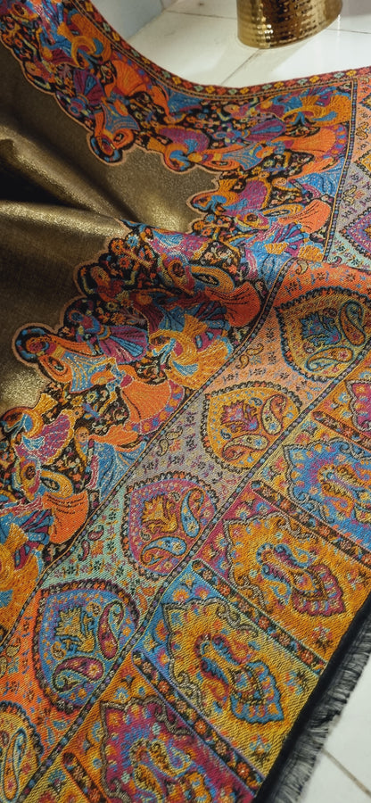 Reversible Moonlight gandhara kaani pashmina shawls