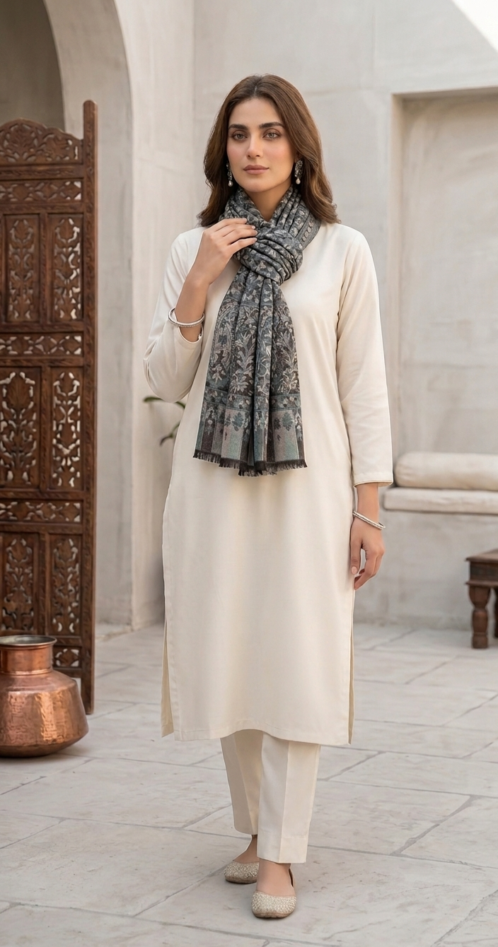 Kaani minishawl: woollen Pashmina