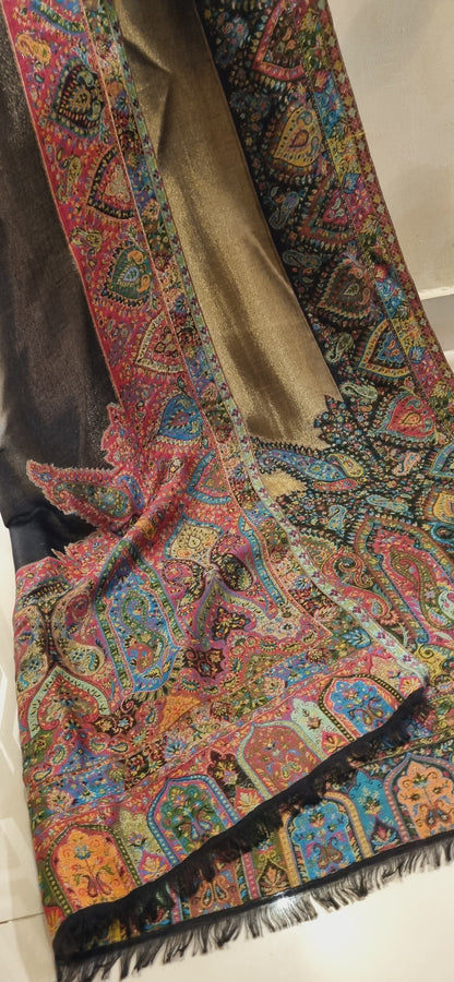 Moonlight gandhara kaani pashmina reversible shawl