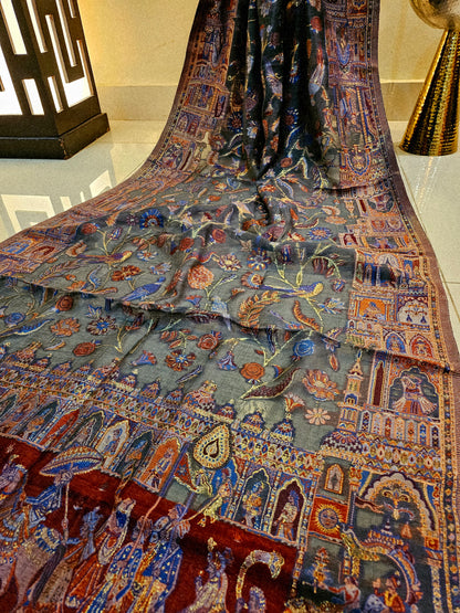 Silk kaani minishawl