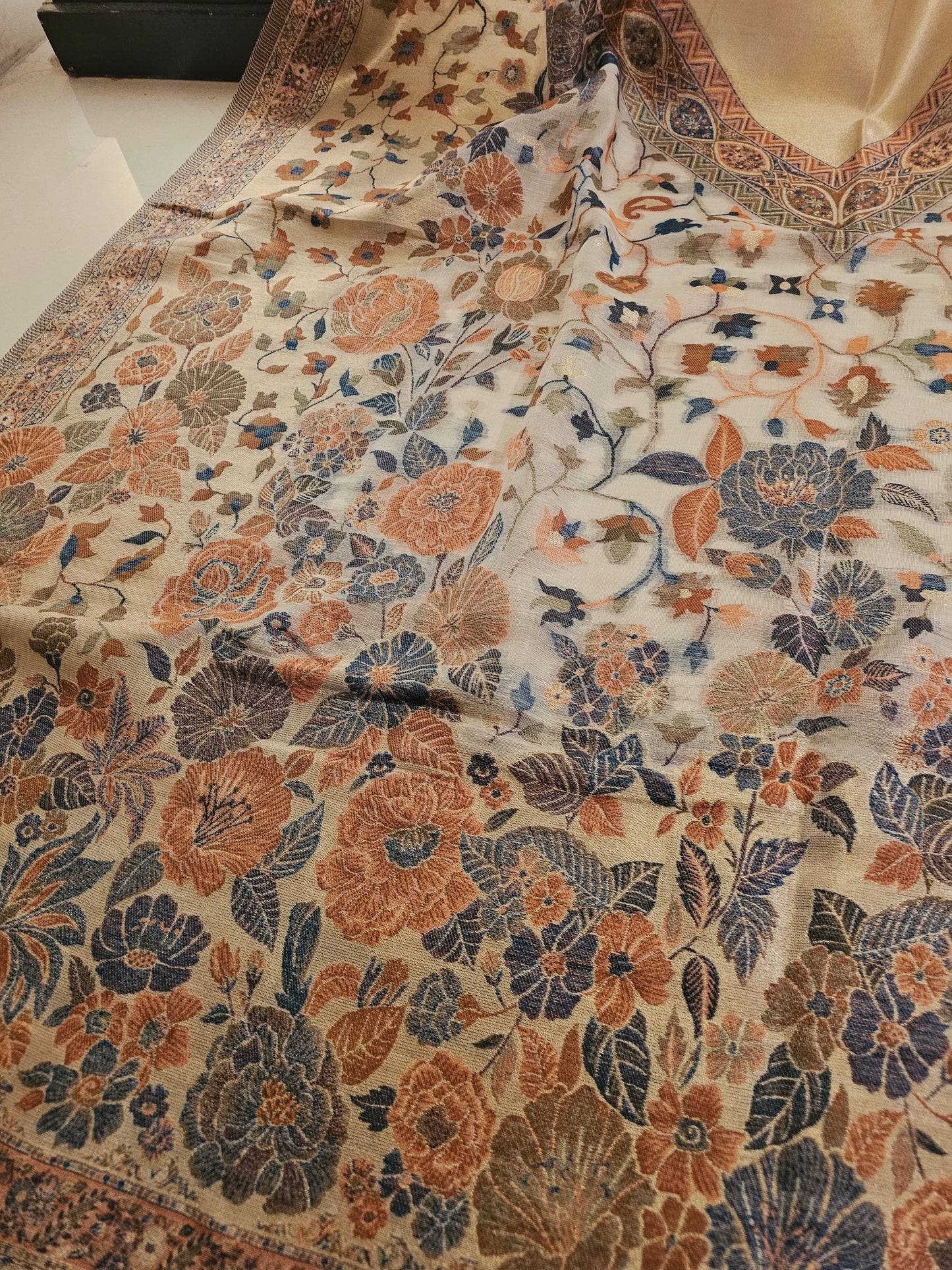 Silky moonlight kaani shawl
