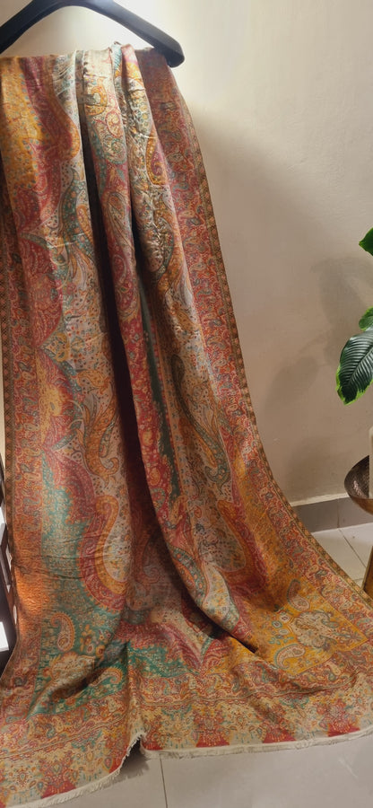 Reversible moonlight gandhara kaani reversible shawl