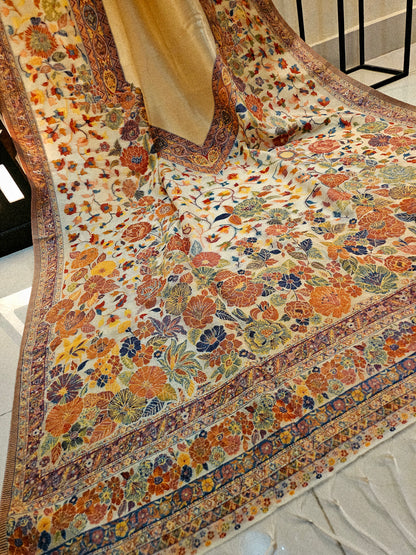 Silky moonlight kaani shawl/ dupata