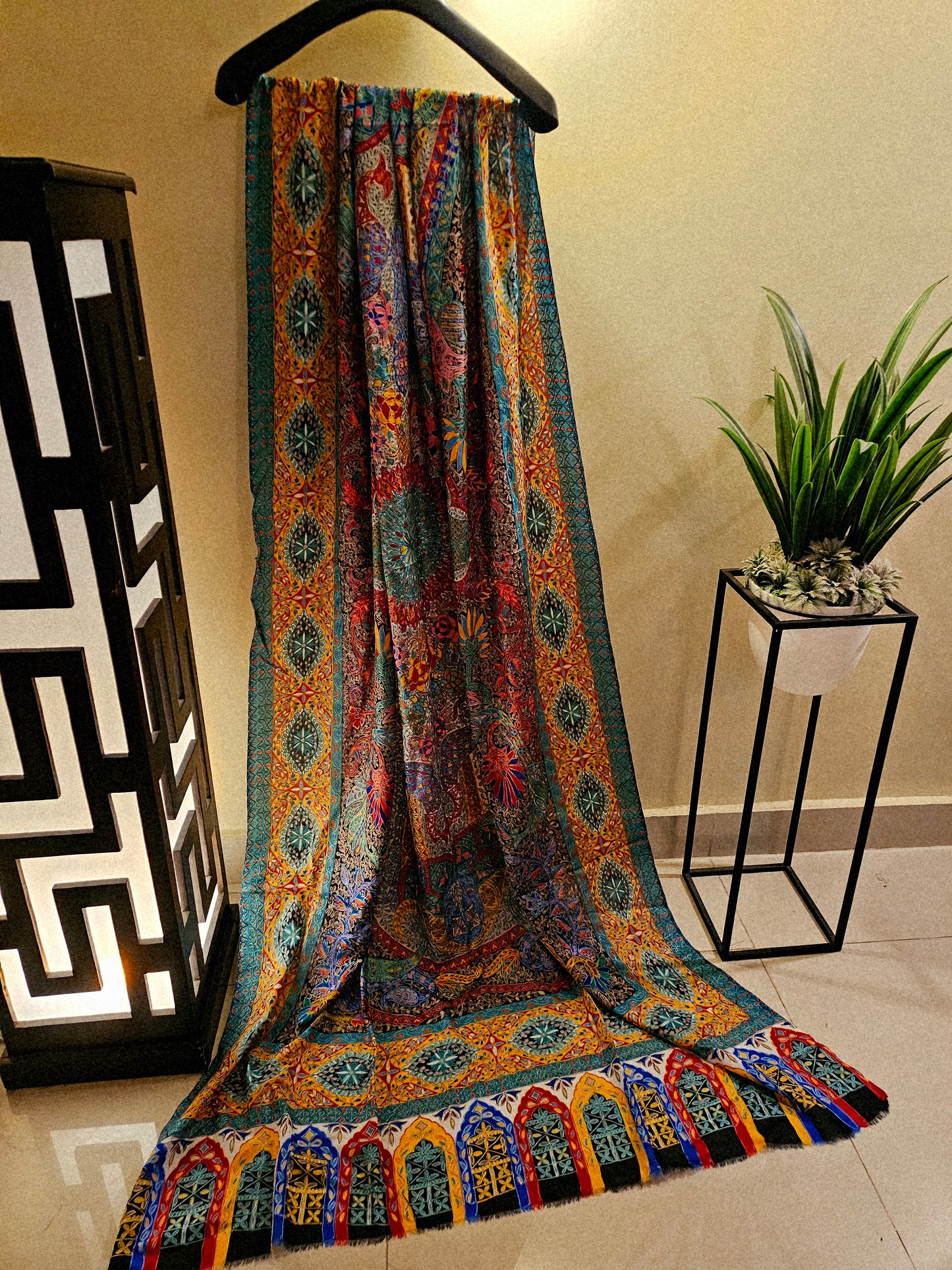 Reelkar silk shawl/dupata