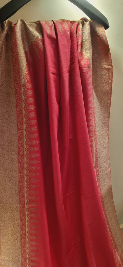 Pashmina with moonlight kaani border