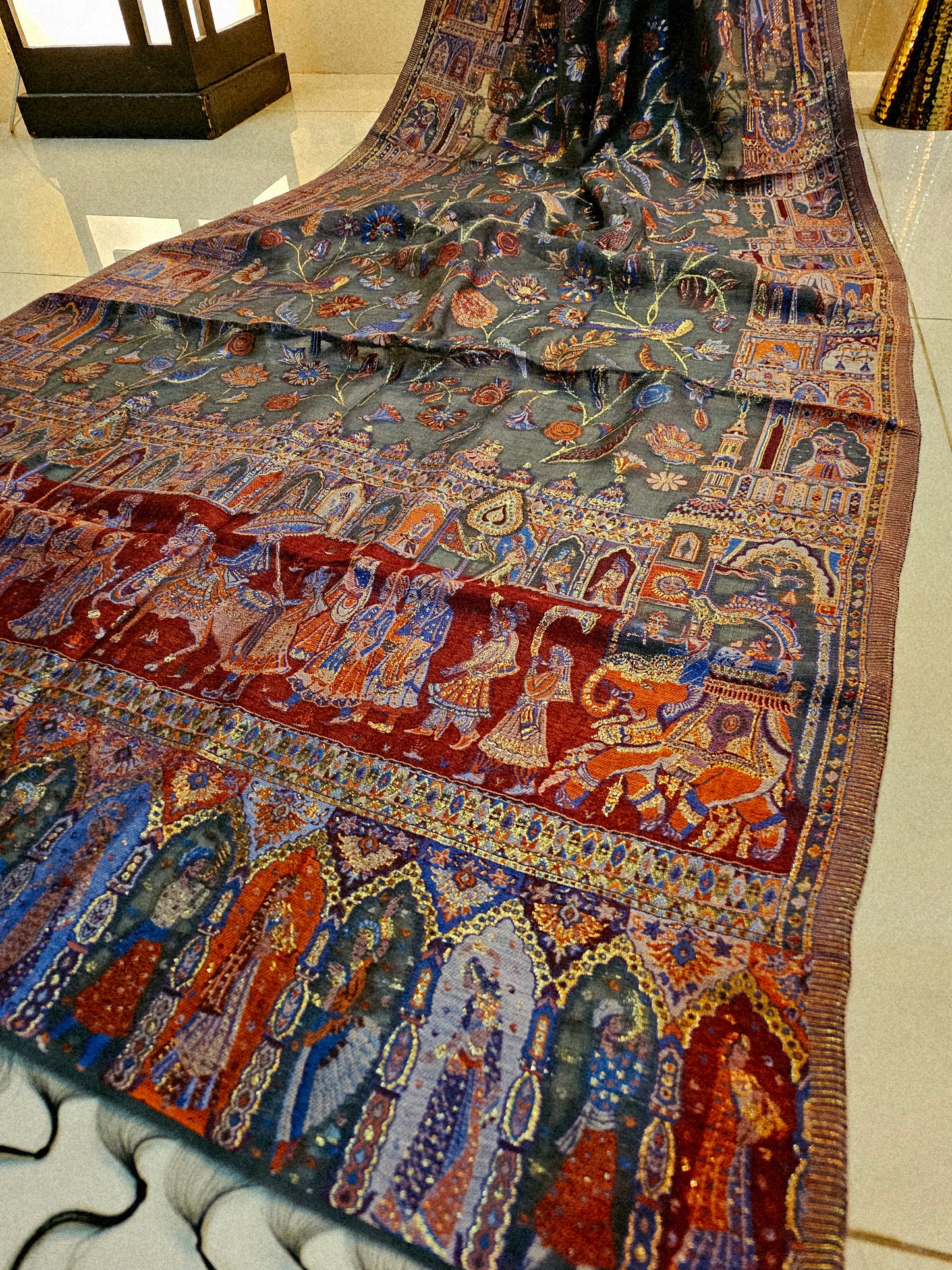 Silk kaani minishawl