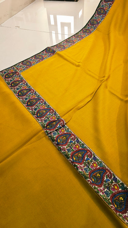 Kalamkar border minishawl: pashmina