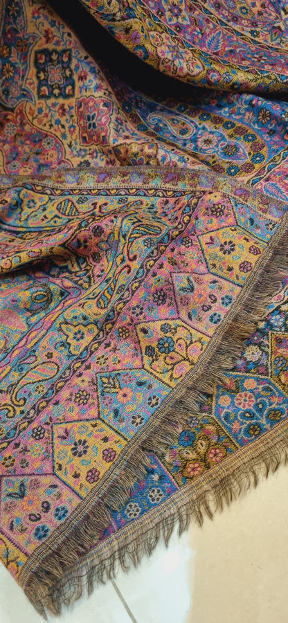 Pashmina reversible Persian kaani shawl