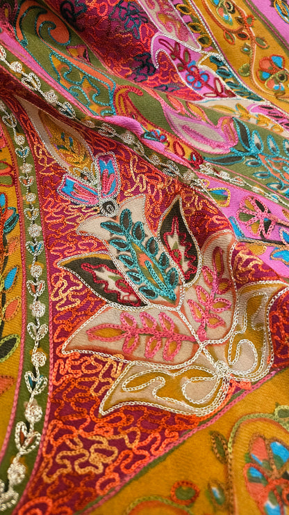 Reelkar embroidered: Pashmina