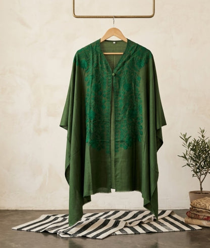 Embroidered cape shawl: Pashmina