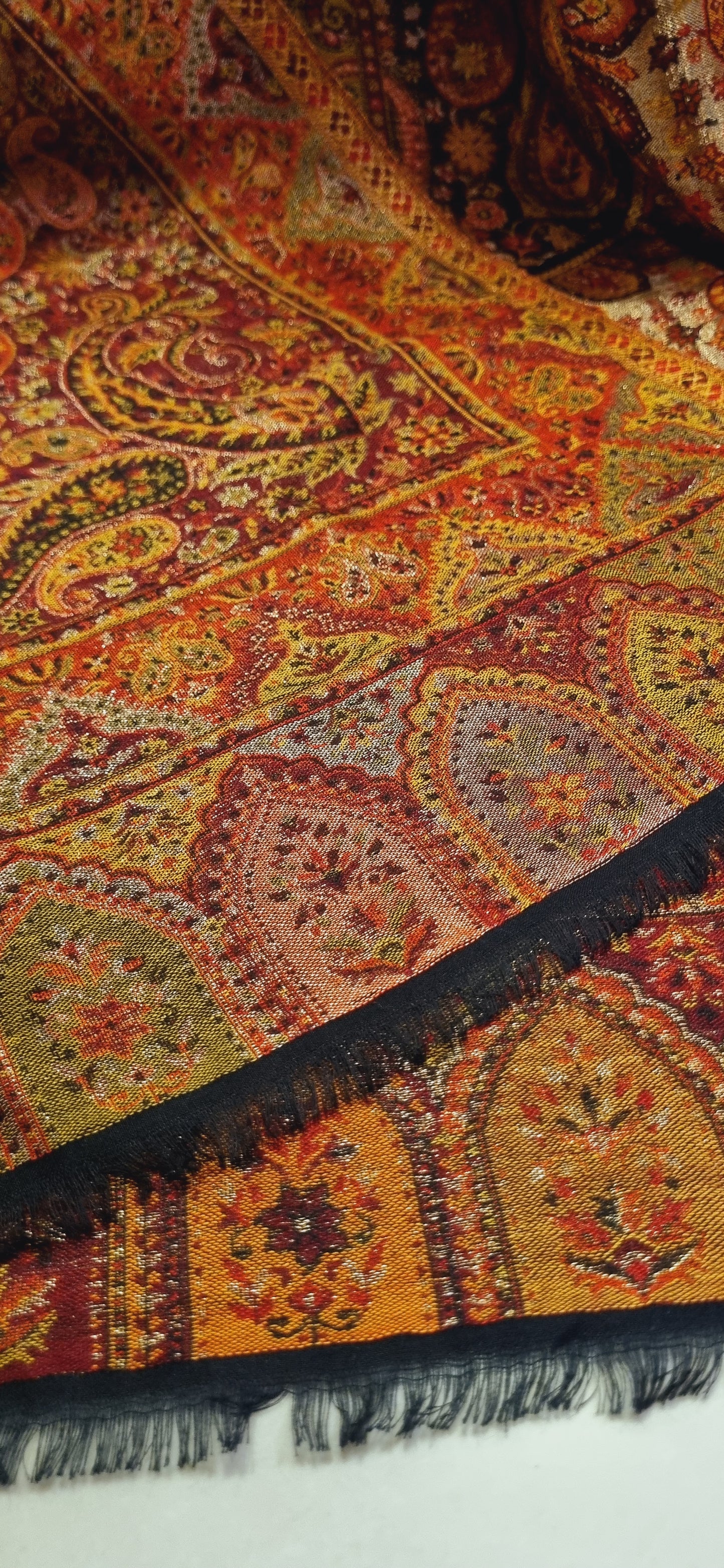 Reversible moonlight gandhara kaani shawl