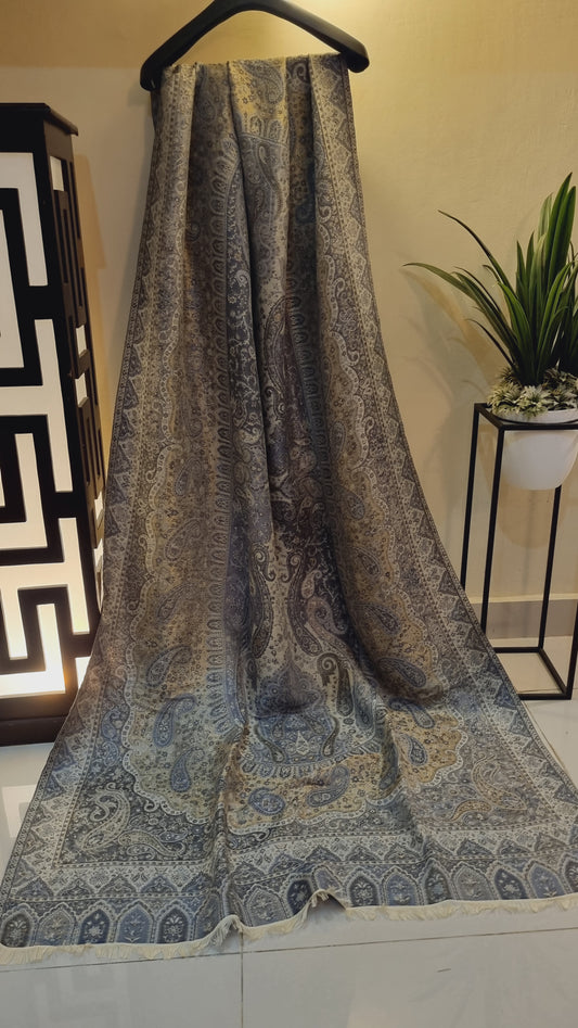 Double sided pashmina moonlight kaani shawl