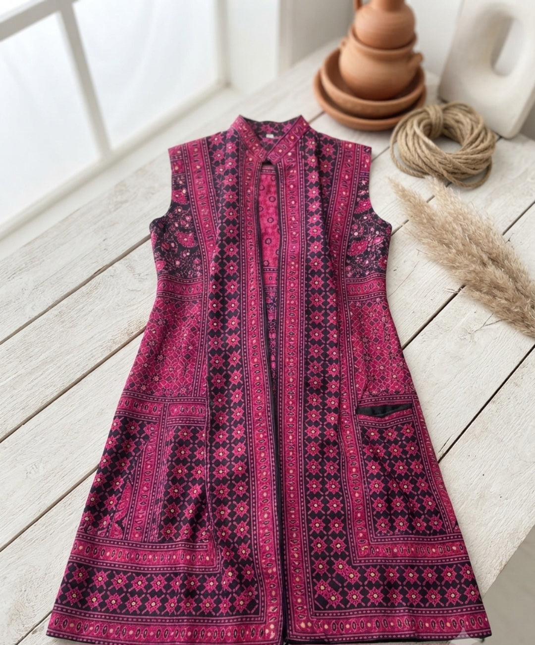 Ajrak jackets: cotton