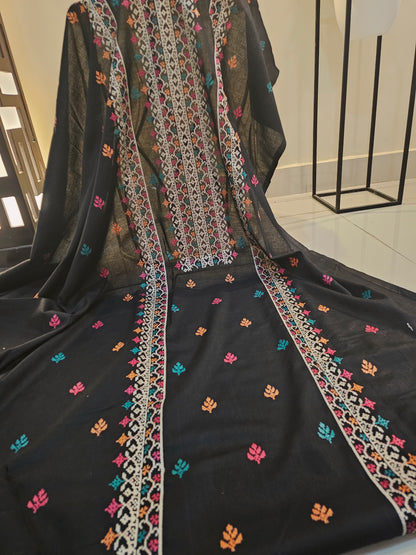 Lawn embroidered two piece
