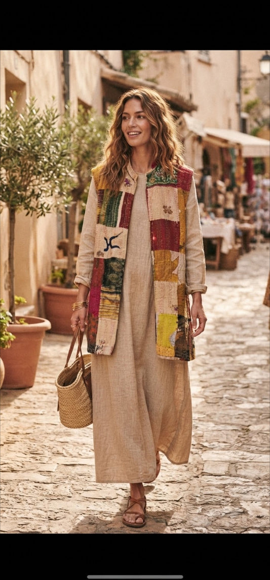 Kantha jacket: cotton