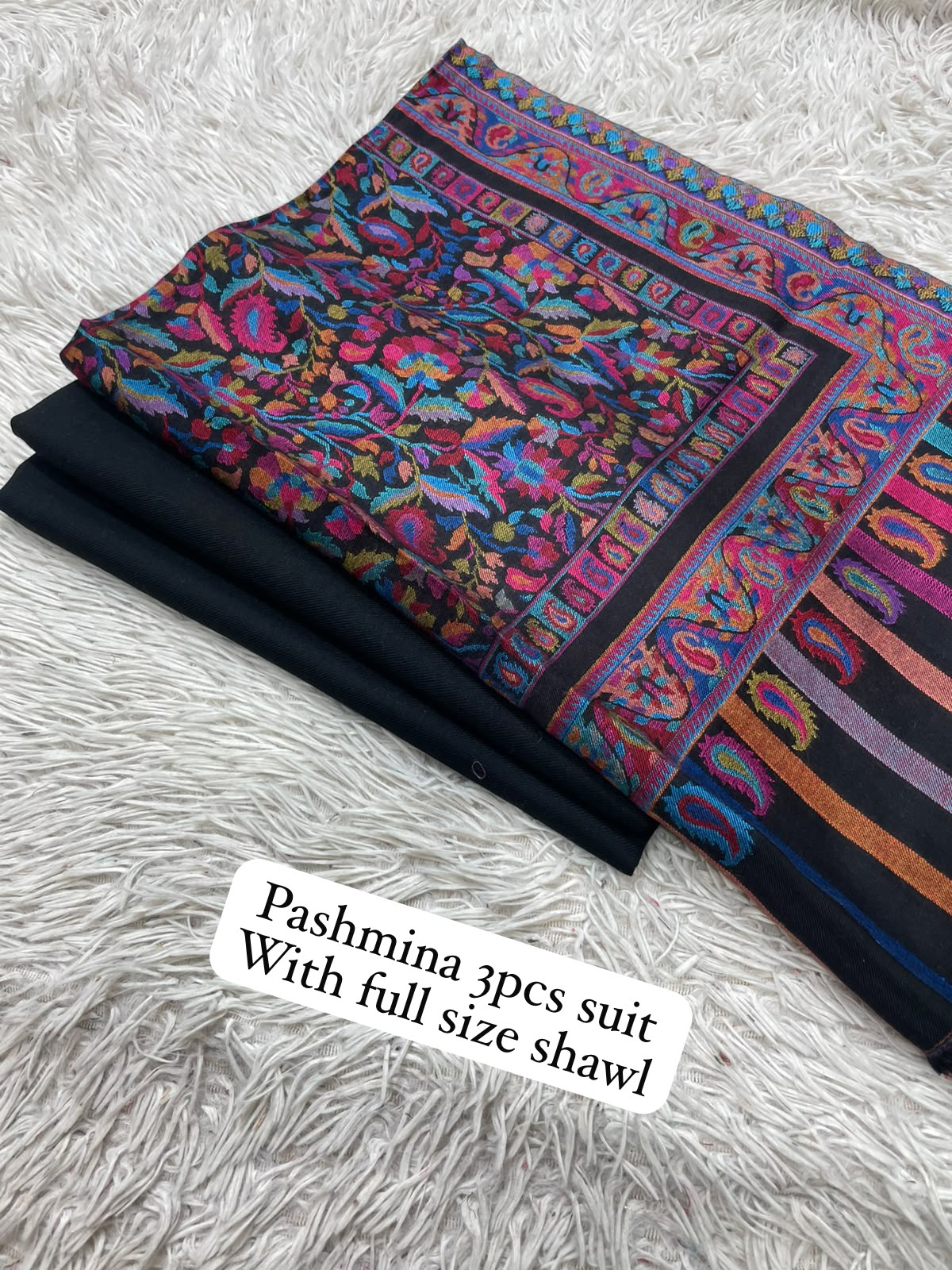 Kaani three piece: Pashmina
