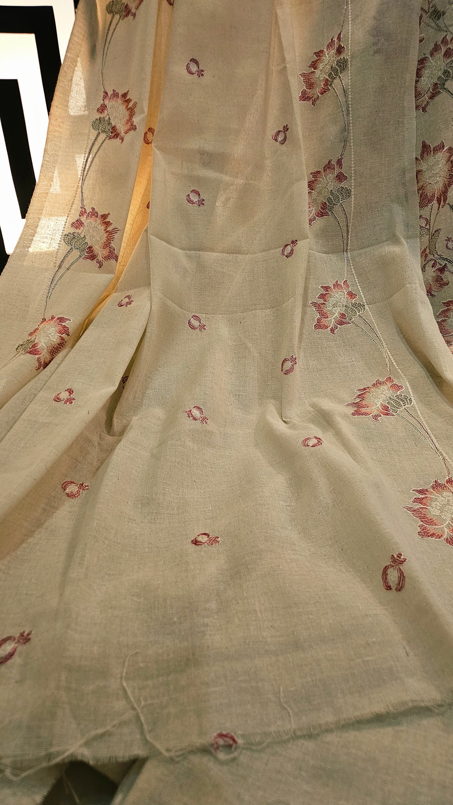Embroidered three piece: Karandi khaddar