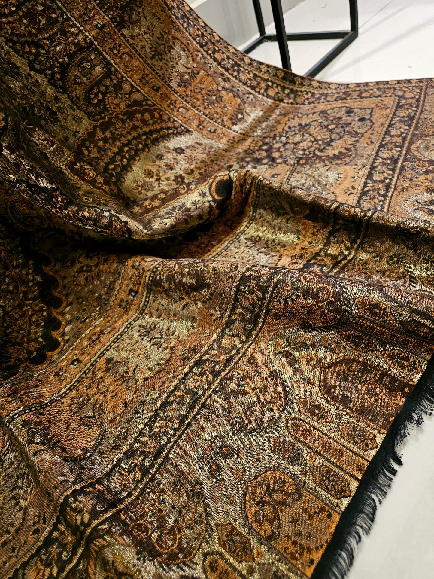 Reversible moonlight gandhara kaani shawl