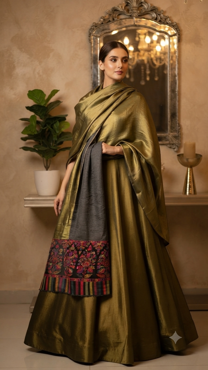 Reversible kaani: Pashmina